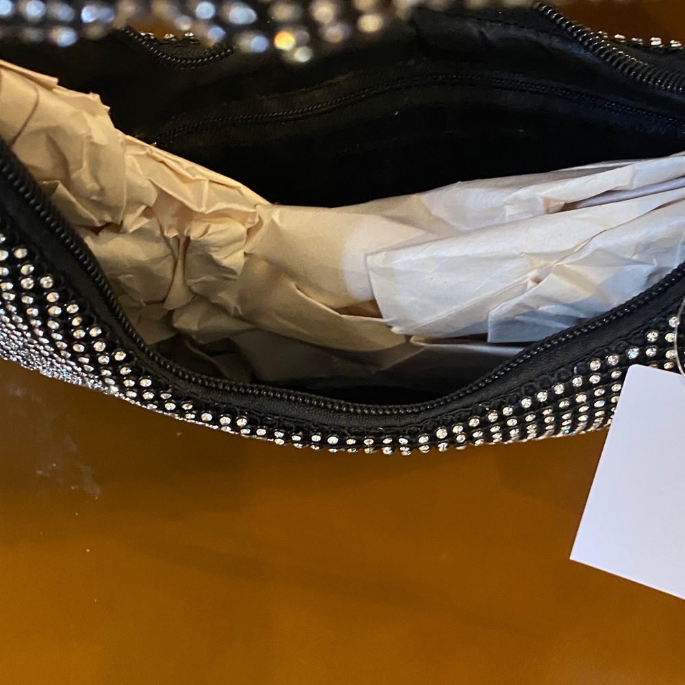 Nordstrom Black and Silver Studded Handbag. - Picture 4 of 4